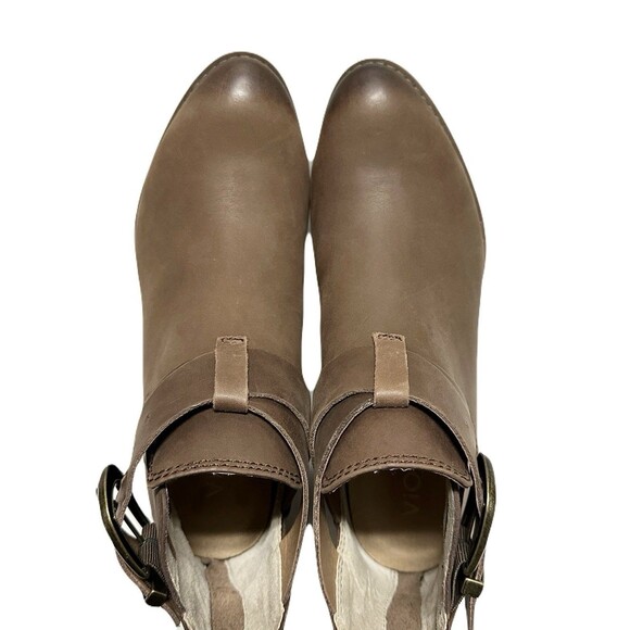 Vionic Womens Size 6.5 Upright Rory Ankle Boot Brown Leather Arch Support Insole - Picture 5 of 9